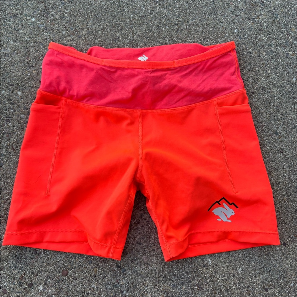 rabbit running shorts - 5” Leggy Smashems - Fiery Coral